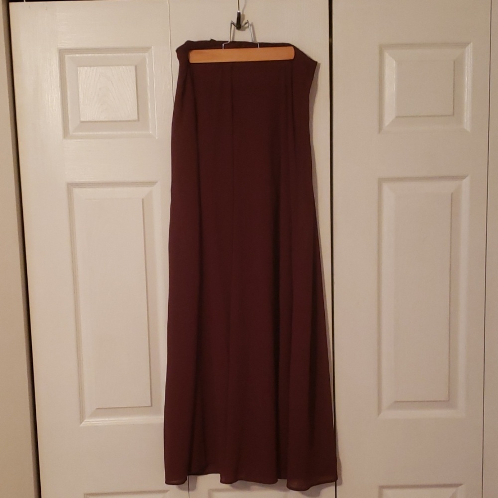 Maroon maxi skirt